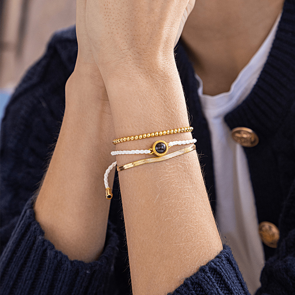 Pulseira De Fotos Personalizada Com Projeção De Joias E Pulseira Elástica De Contas Personalizadas, Presentes De Natal - CustWitPT