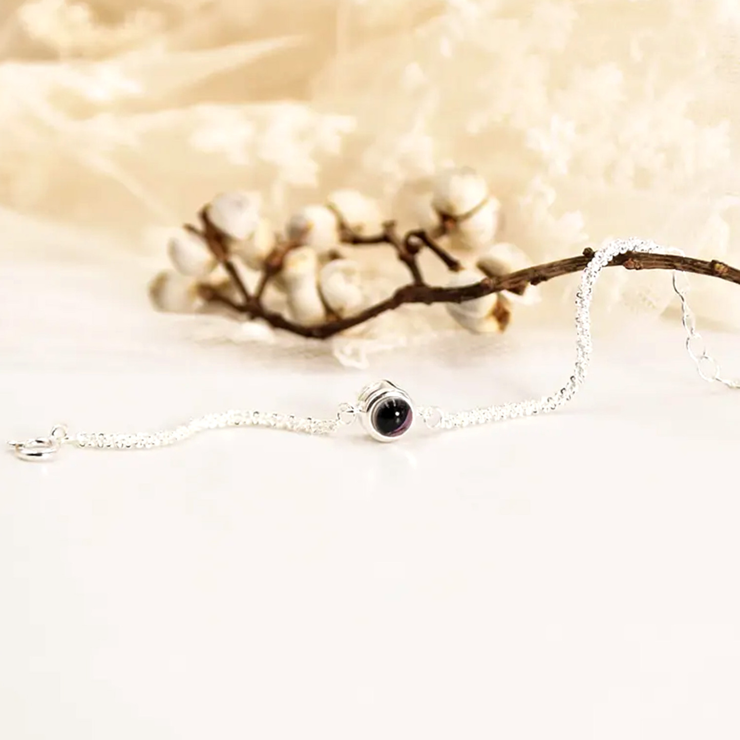 Pulseira De Projeção Personalizada Com Foto Pulseira De Foto Personalizada Para Presente Memorial Feminino - CustWitPT