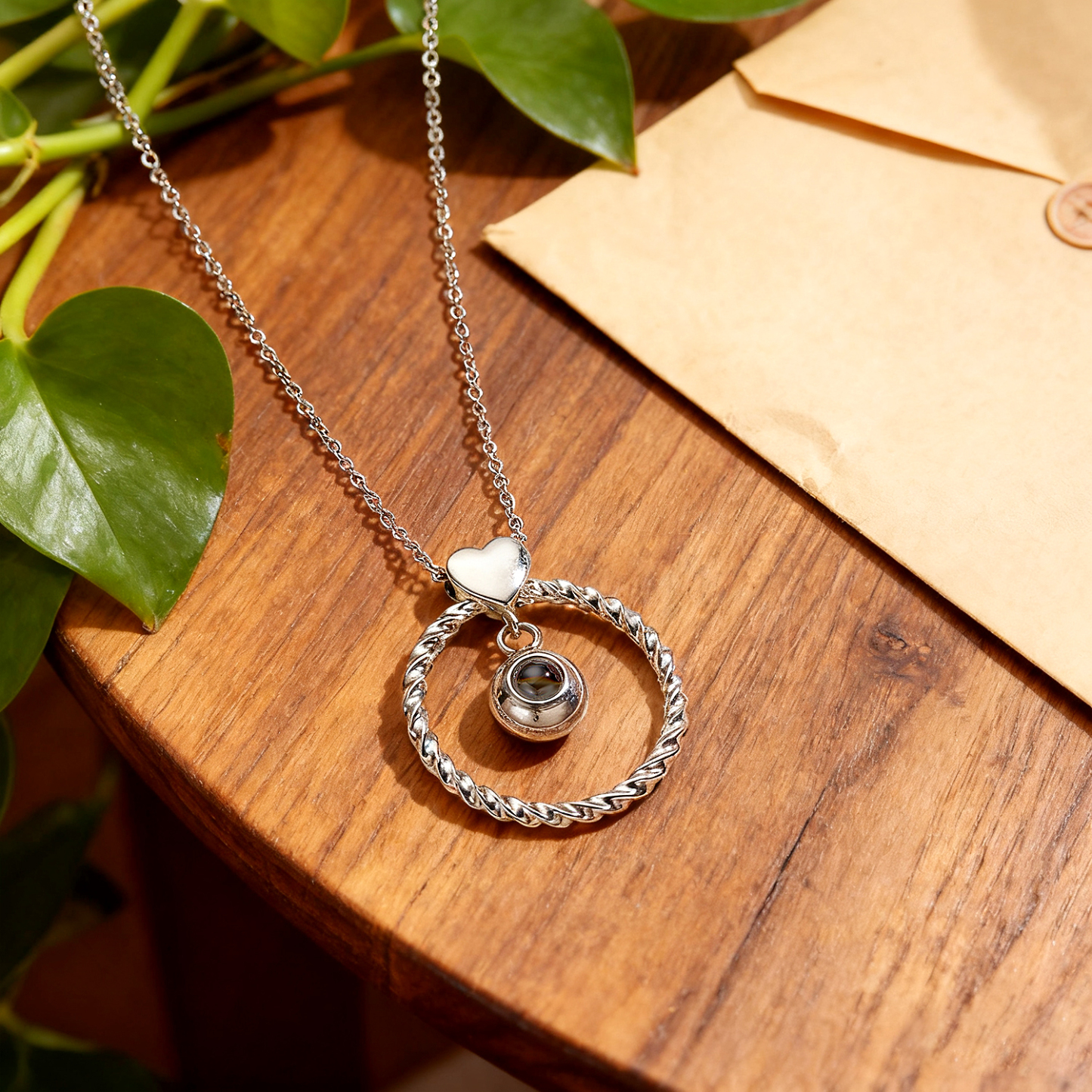 Colar Com Projeção De Fotos Personalizada, Joia Memorial Com Foto De Família Ou Animal De Estimação, Presente De Casamento, Aniversário Ou Formatura Para Ela. - CustWitPT