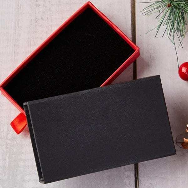 Kraft Paper Drawer Box Black Cardboard Gift Box with Sponge