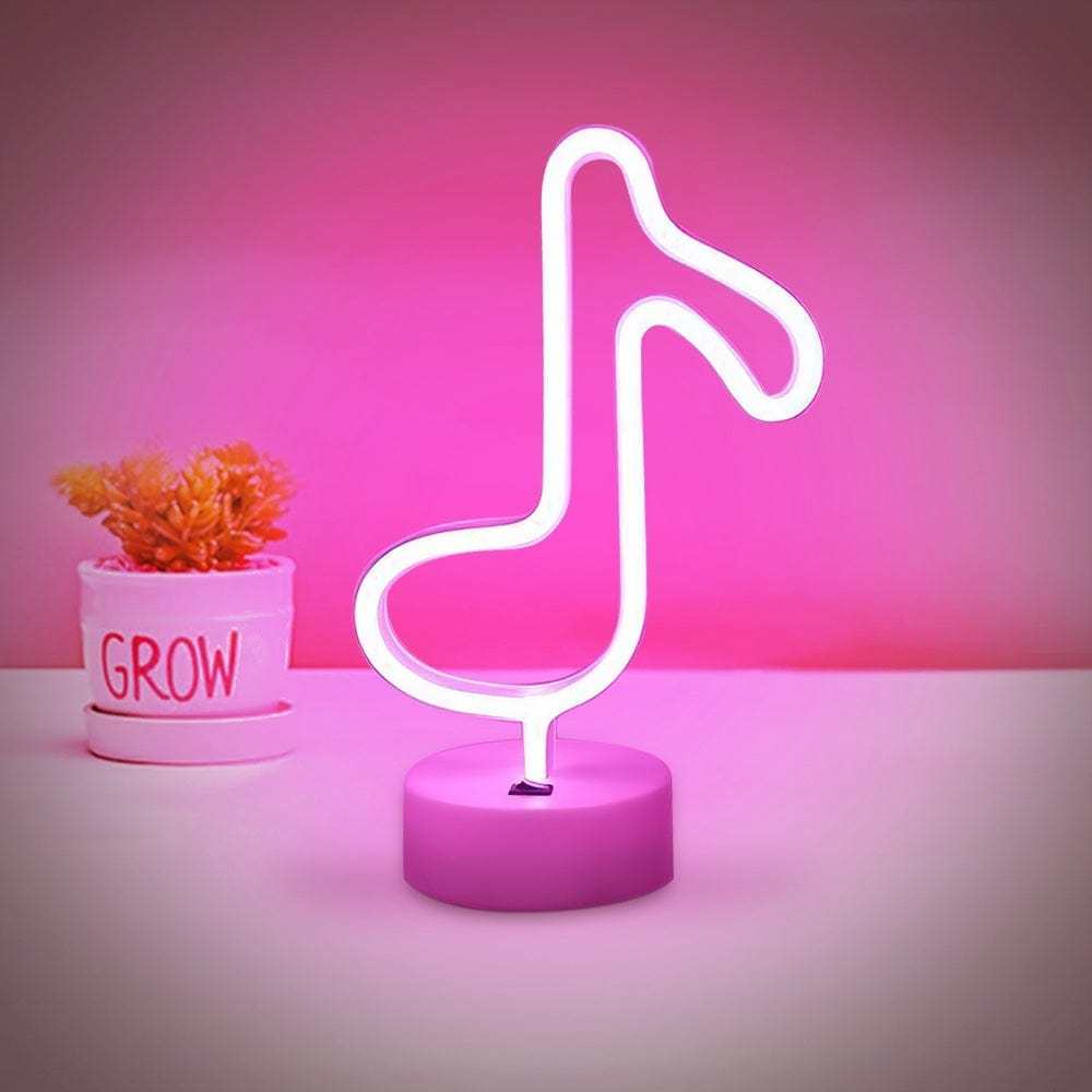 Luzes De Led Neon Em Formato De Nota Musical, Presente Para Amantes Da Música - CustWitPT