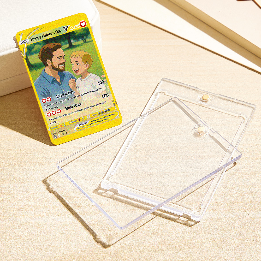 Cartão Pokémon Para O Dia Dos Pais, Cartão Pokémon Personalizado, Presente Para O Pai, Presente Para O Dia Dos Pais, Presente Pokémon Personalizado - CustWitPT