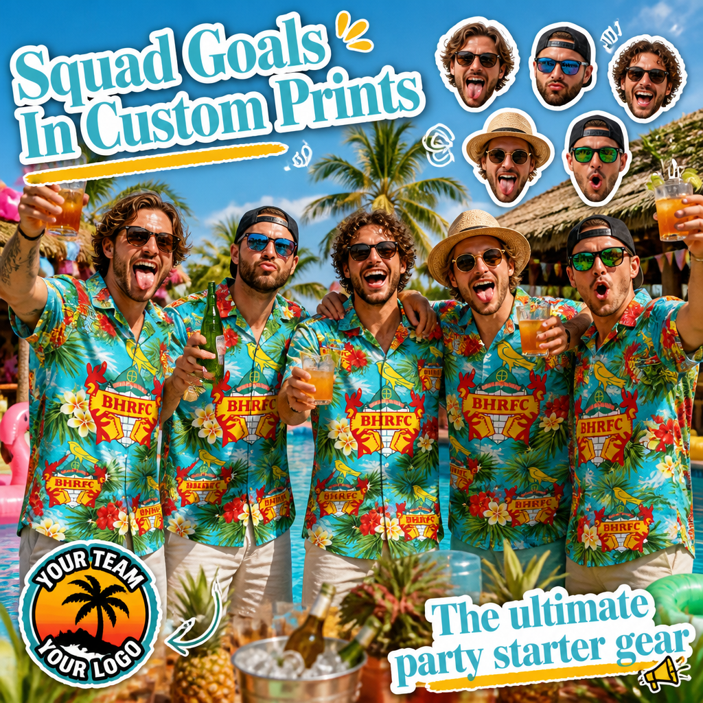 Camisa Havaiana Com Foto Personalizada, Rosto Personalizado, Presente Tropical Aloha Para Homens
