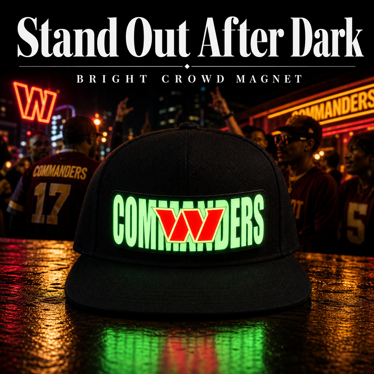 Football Fan LED Light-Up Snapback Cap