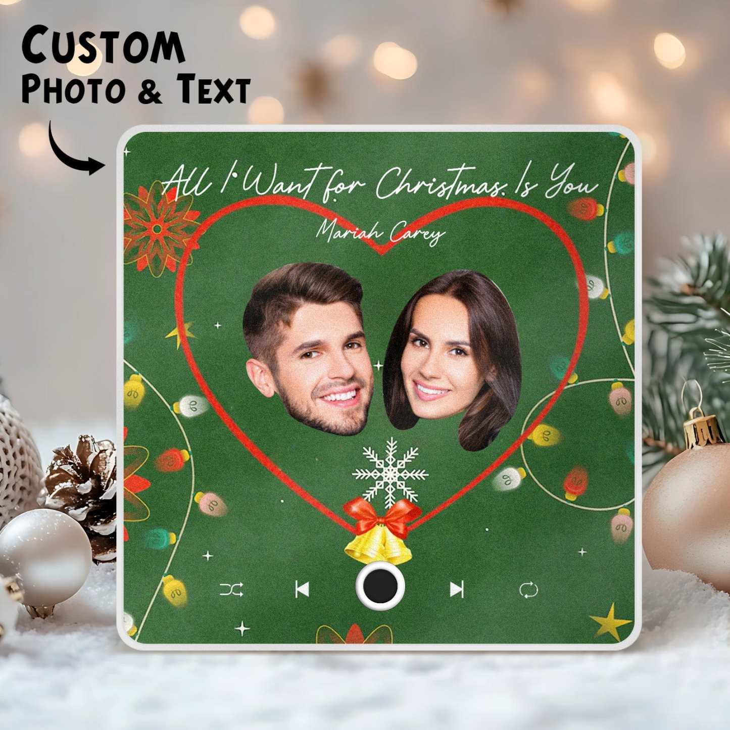 Customized Music Fridge Magnet Personalized Fridge Magnet With Photo for Creative Christmas Gift