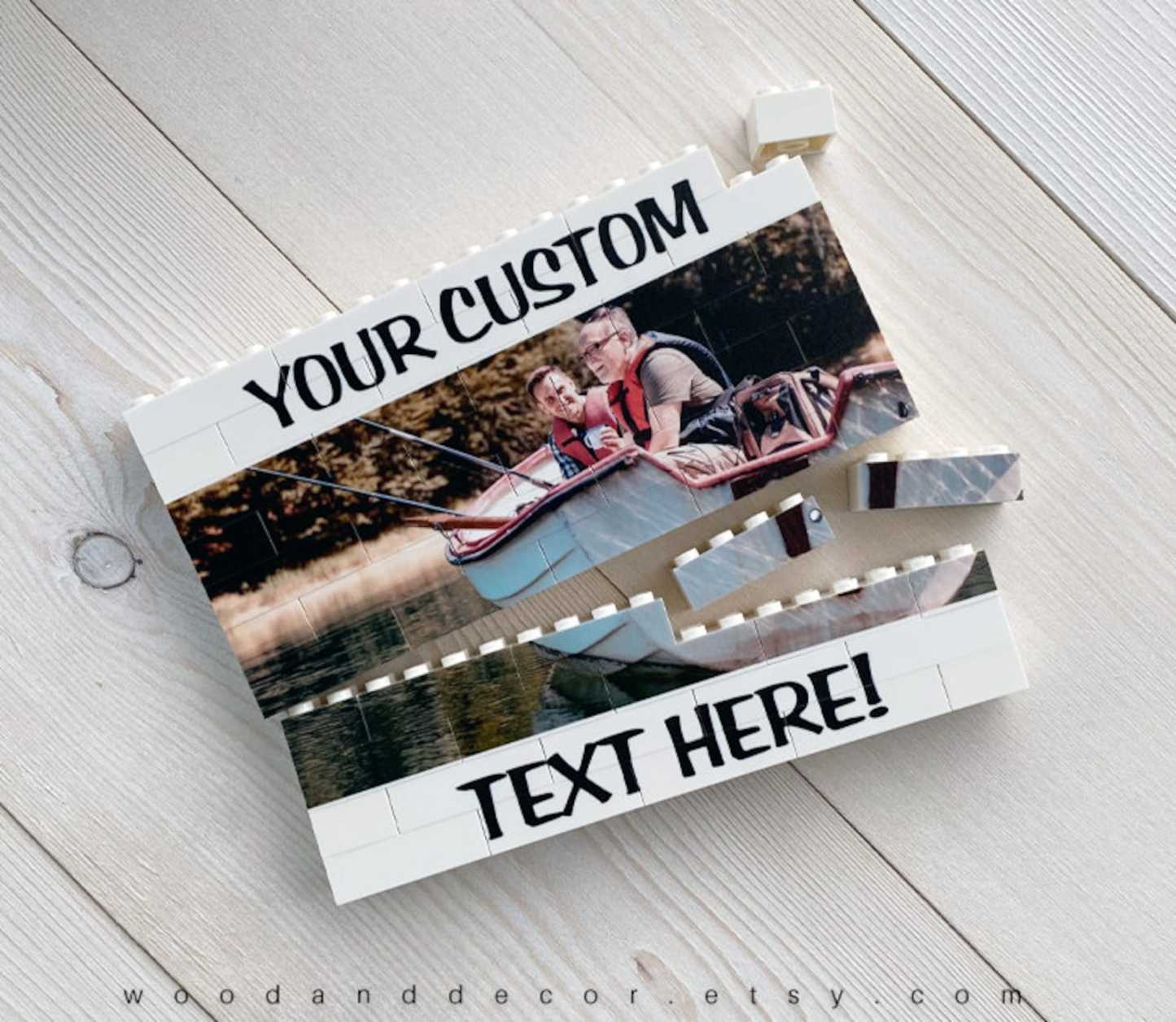 Custom Dad Photo Puzzles Blocks Puzzles - Personalized Picture Puzzle Gifts for Dad - Fathers Day