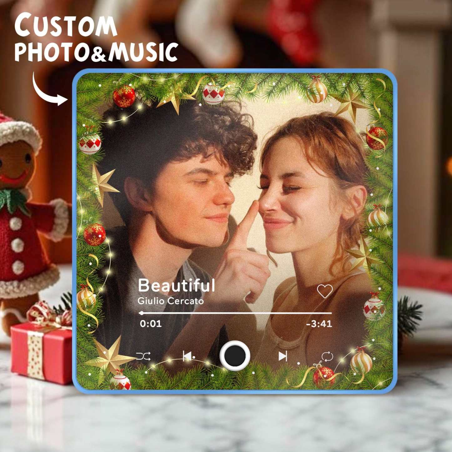 Customized Music Fridge Magnet Personalized Fridge Magnet With Photo for Creative Christmas Gift