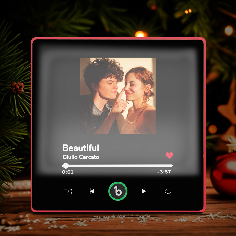 Ímã De Geladeira Personalizado Com Moldura Colorida E Iluminada, Álbum De Música Para Geladeira, Ímã De Parede Musical Que Pode Ser Reproduzido, Presentes De Natal. - CustWitPT