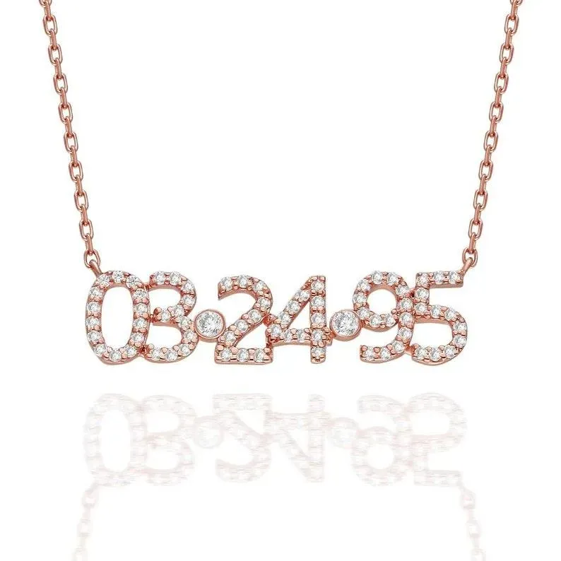 Pulseira Personalizada com Data e Pedra de Nascimento Presente Personalizado de Aniversário ou Aniversário para Ela