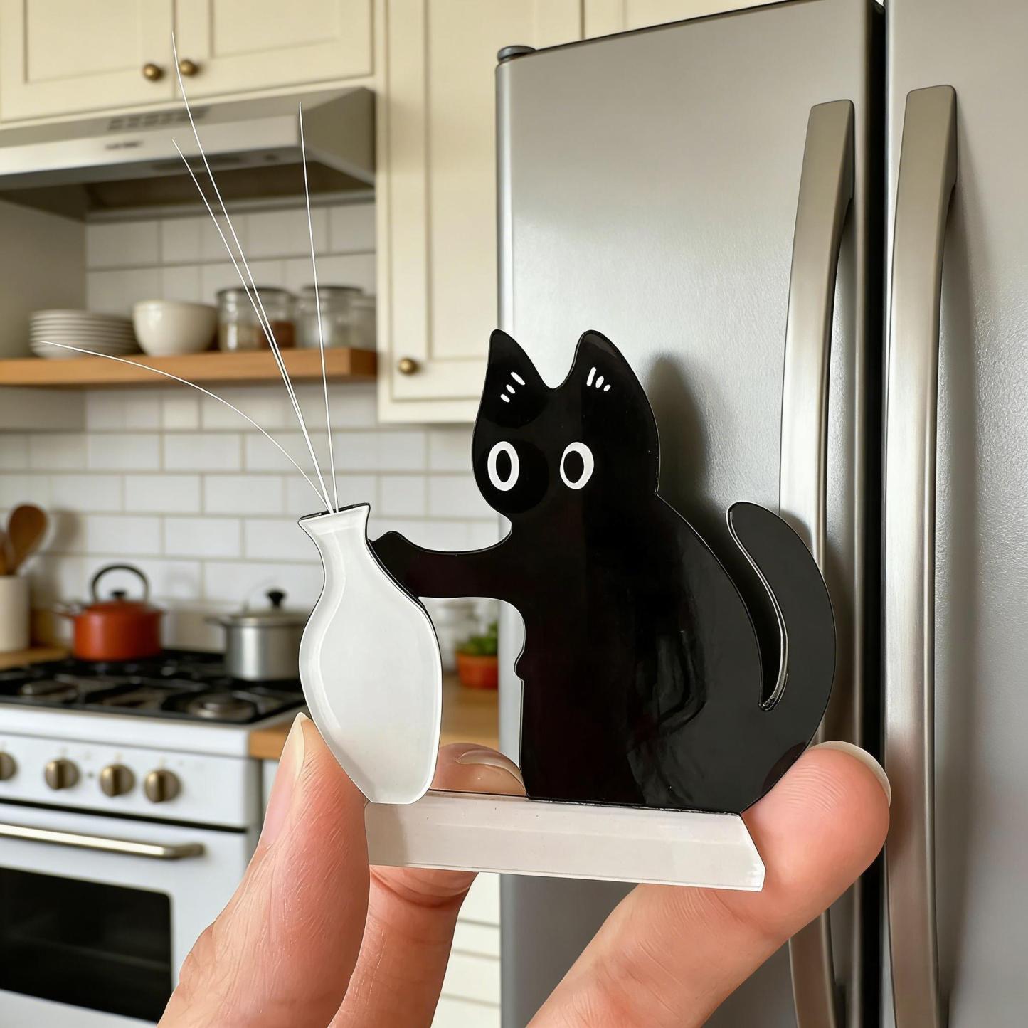 Coletor De Bigode De Gato Feito à Mão – Suporte Magnético Acrílico Para Geladeira | Mini Lembrança, Lembrança Para Animais De Estimação, Presente Para Amantes De Gatos - CustWitPT
