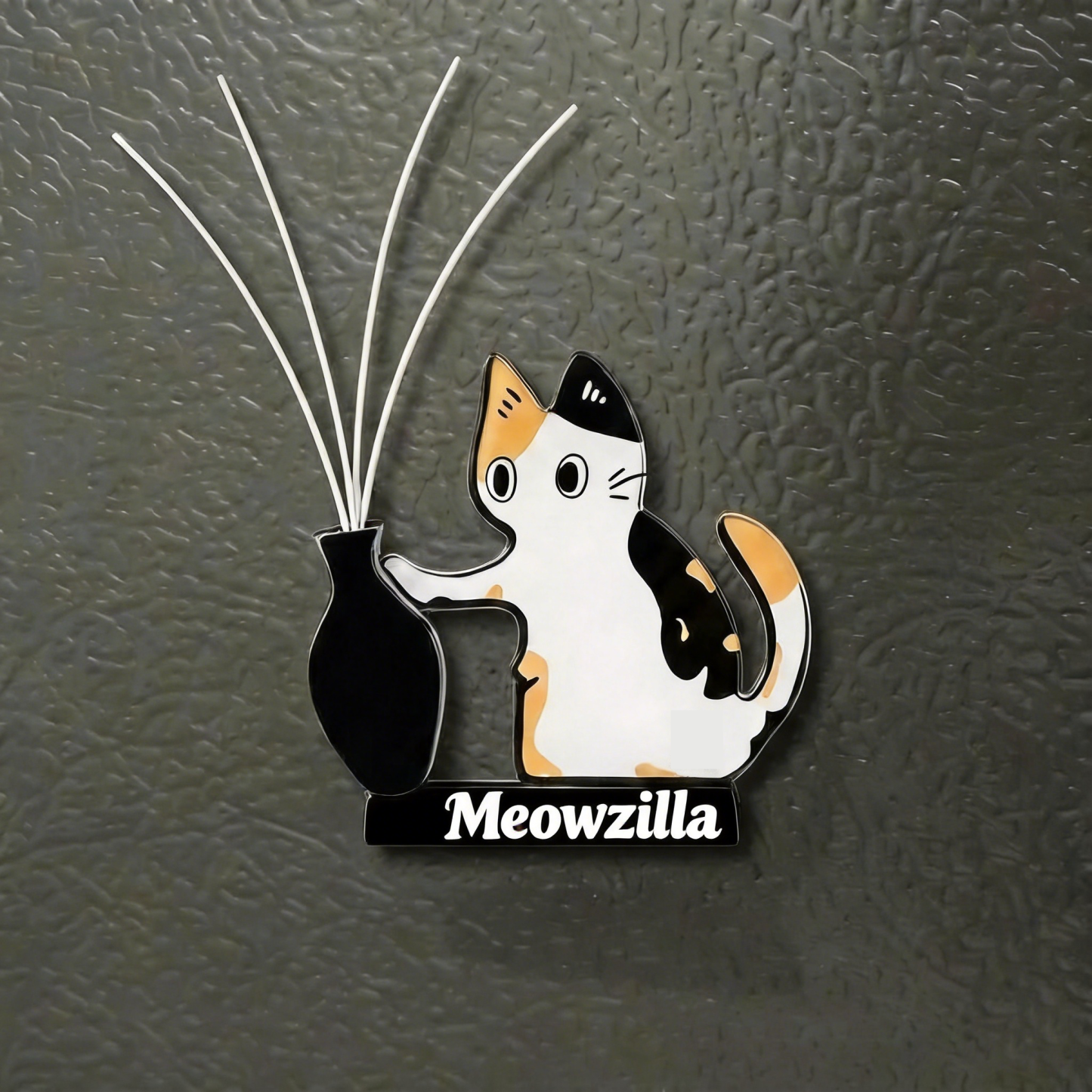 Coletor De Bigode De Gato Feito à Mão – Suporte Magnético Acrílico Para Geladeira | Mini Lembrança, Lembrança Para Animais De Estimação, Presente Para Amantes De Gatos - CustWitPT