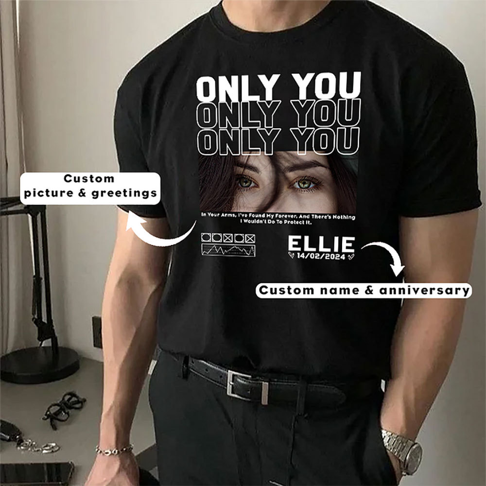 Custom Unique Eyes Photo Shirt Anniversary Gift