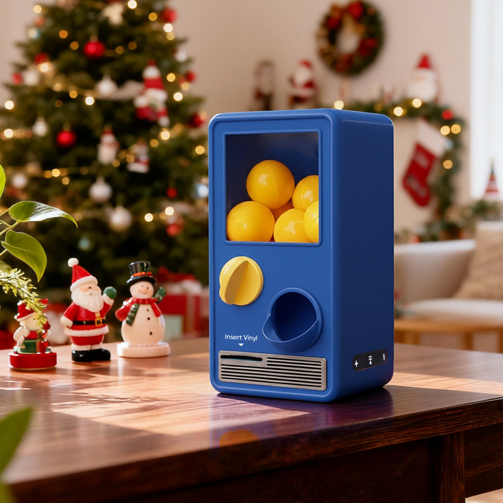 (Pre-Sale, Ships on 25/10) Personalized Music and Photo Music Gachapon Machine Custom Song Mini Record Box Retro Christmas Gifts for Her