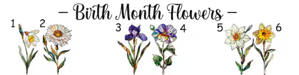 Personalized Grandma's Garden Suncatcher Birth Month Flower Stained Acrylic Window Hanging Mother's Day Gift Grandma Gift