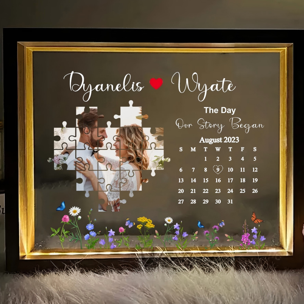 Personalisierter Nachtlicht-Rahmen & Individuelle Puzzle-Tischkalender