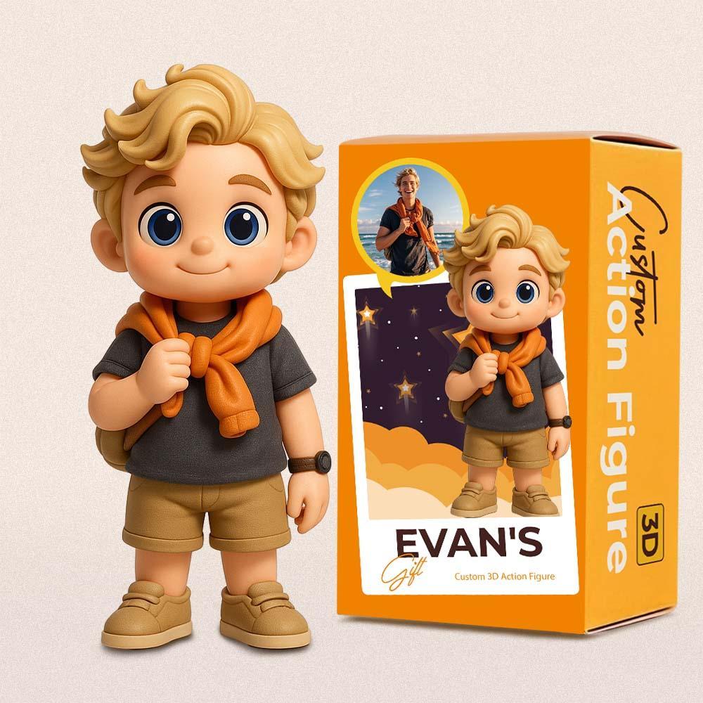 Individuelle Reise-3d-actionfigur Vom Foto. Einzigartiges Und Aufmerksames Geschenk Für Reiseliebhaber