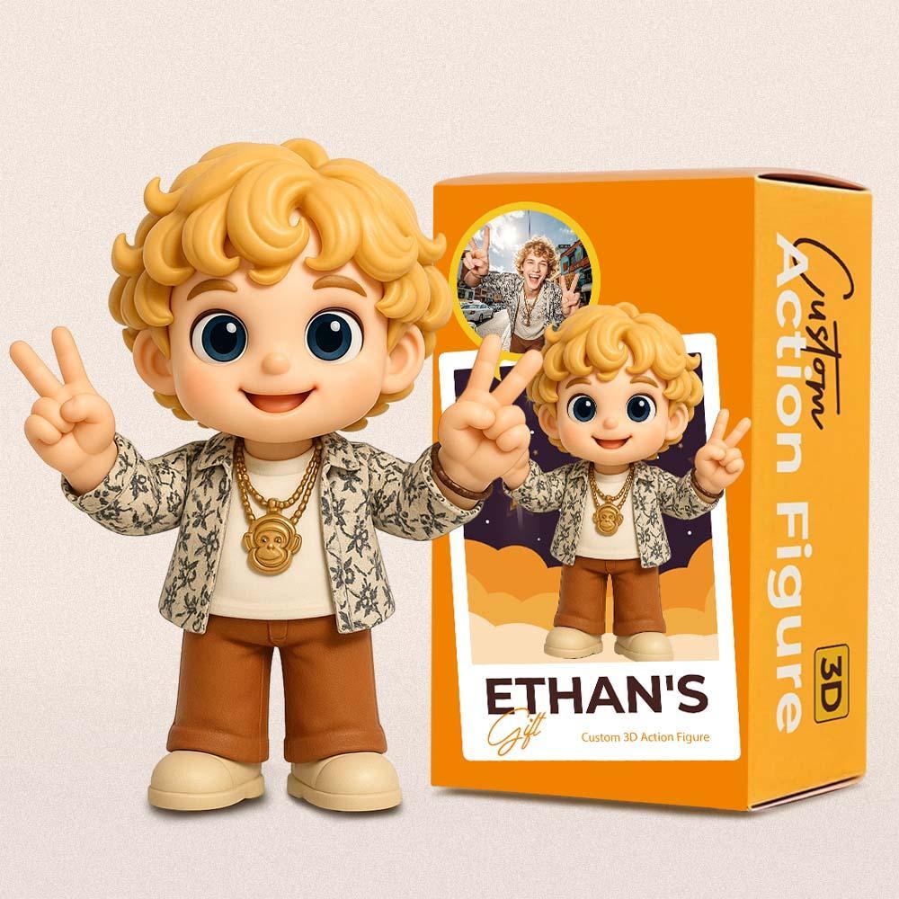 Individuelle Reise-3d-actionfigur Vom Foto. Einzigartiges Und Aufmerksames Geschenk Für Reiseliebhaber