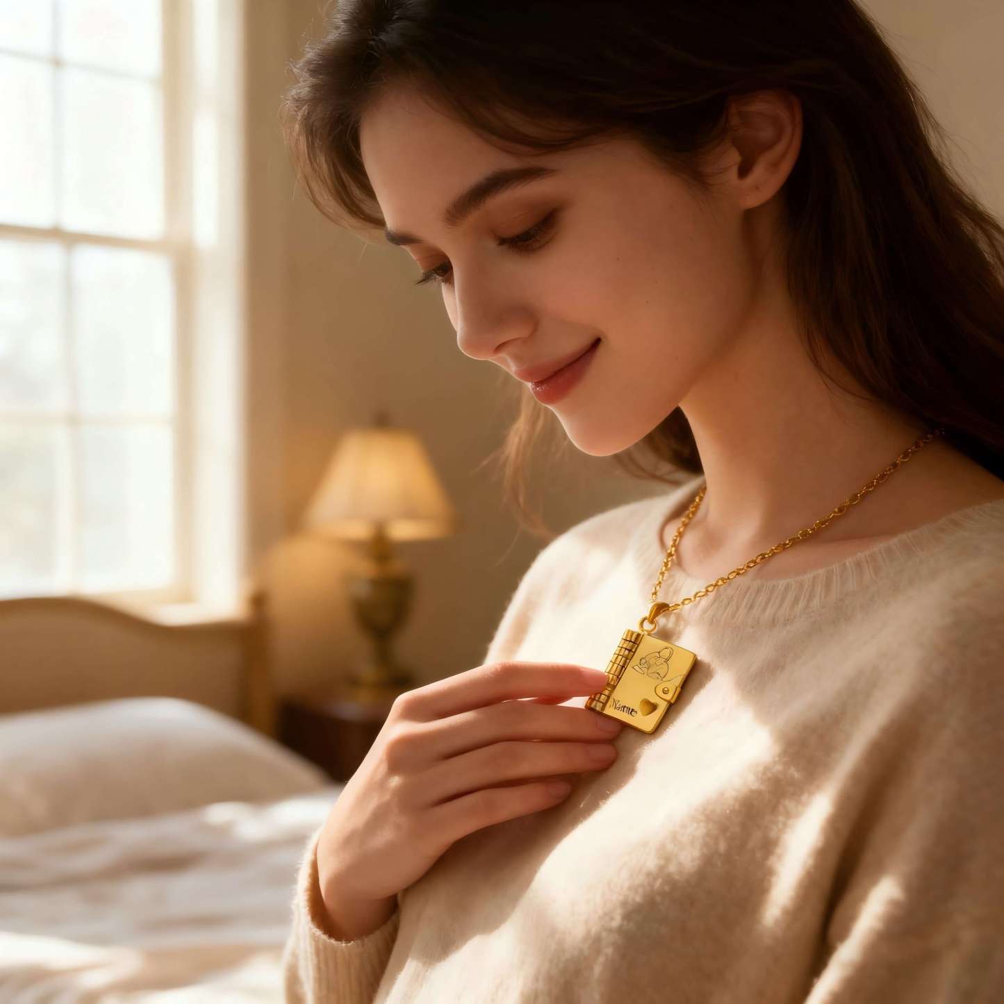 "Von Oma an Meine Enkelin" - Die persönliche Buch-Halskette mit 6 Liebesbotschaften