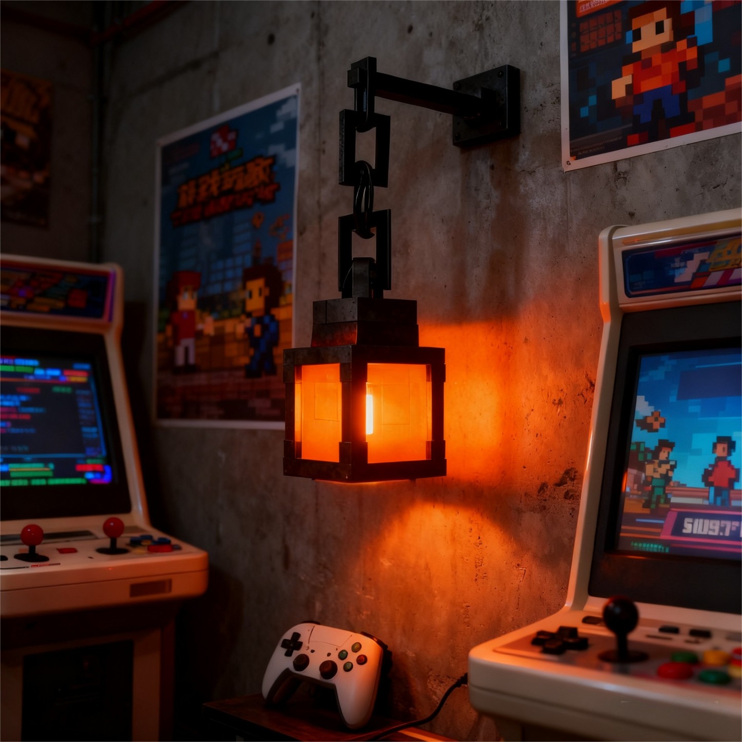 Pixel-laterne, Nachtlicht, Bergbaulampe, Rgb-farbe, Perfektes Geschenk Für Gamer Und Kinder