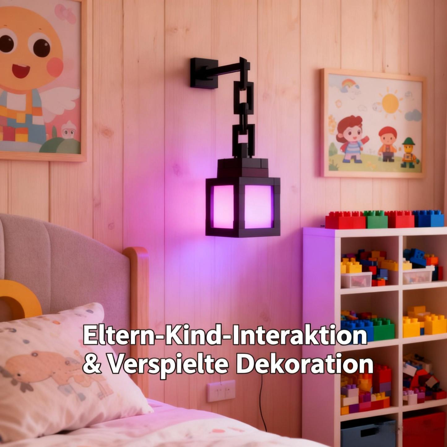 RGB Pixel-Laterne mit Fernbedienung – Retro Gaming Nachtlicht & Deko