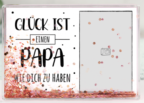 Personalisierter Glitzer-Schüttelrahmen mit Foto – Magischer Schneekugel-Effekt