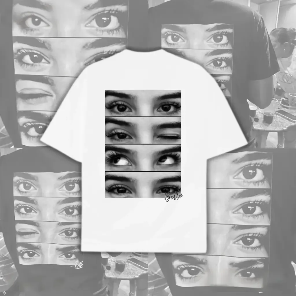 Personalisiertes Augen-Design T-Shirt – Einzigartiger, künstlerischer Look für Modefans