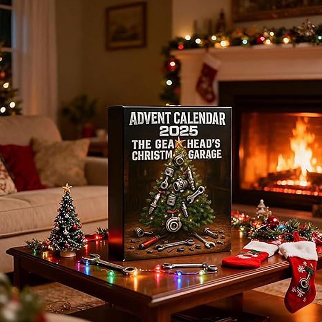 Adventskalender 2025 für Männer – Gearhead’s Christmas Garage Blindbox mit Autoteile-Ornamenten