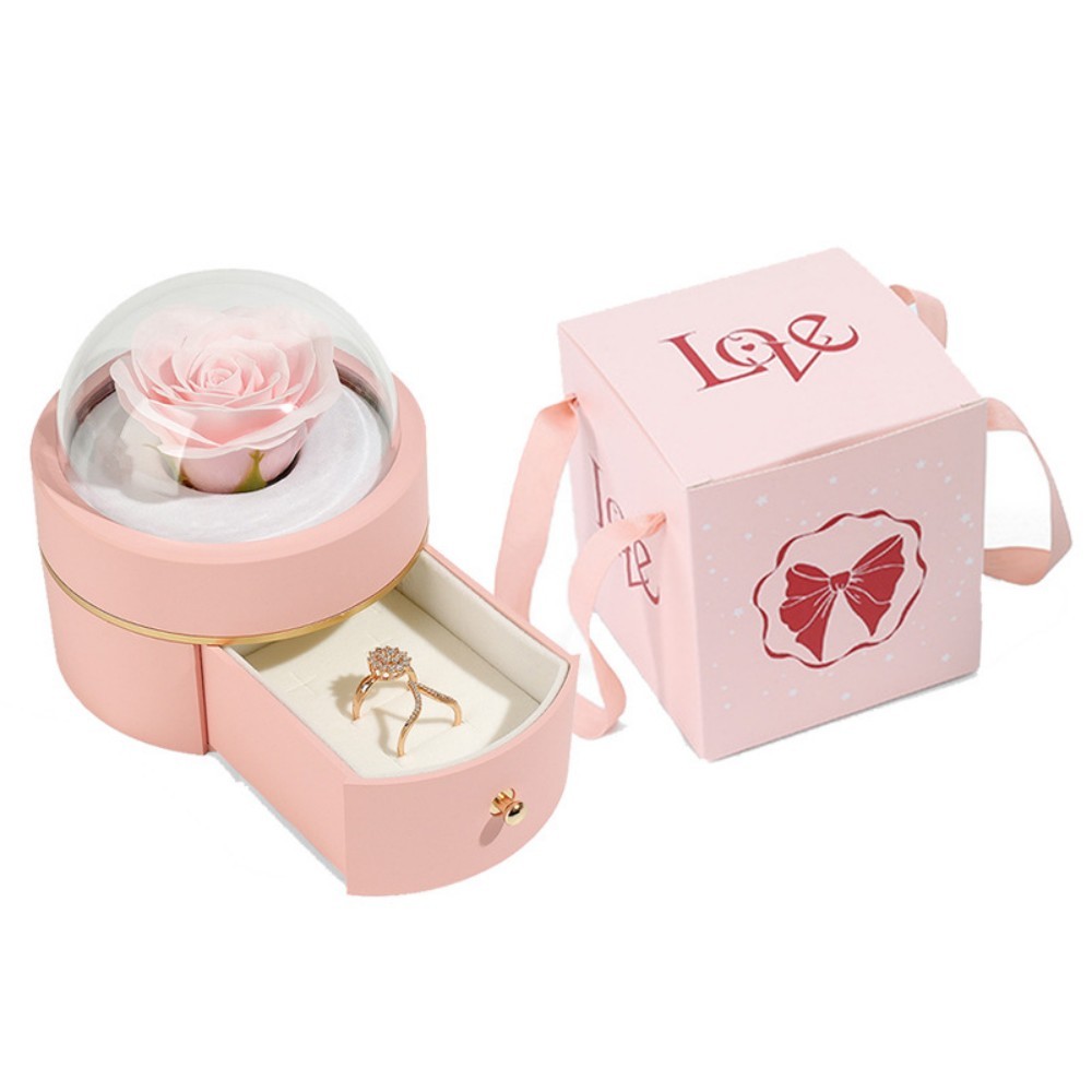 Schmuckkästchen mit Ewiger Rose – Romantische Aufbewahrung & Geschenkbox