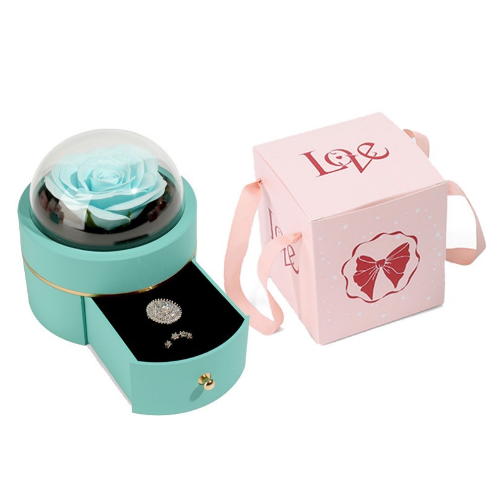 Schmuckkästchen mit Ewiger Rose – Romantische Aufbewahrung & Geschenkbox