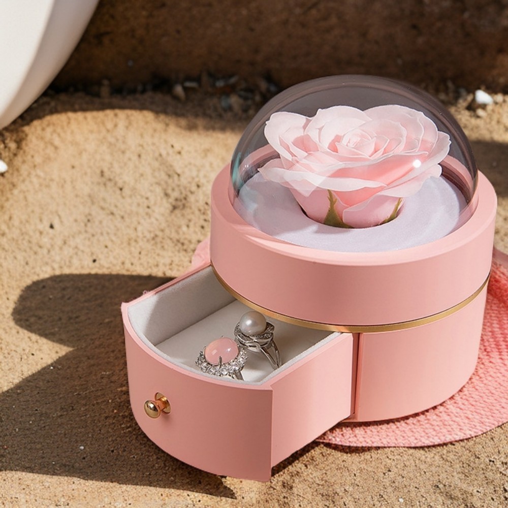 Schmuckkästchen mit Ewiger Rose – Romantische Aufbewahrung & Geschenkbox