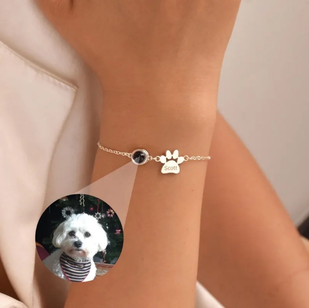 Personalisierte Projektionskette mit Haustierfoto – Schmuck Geschenk