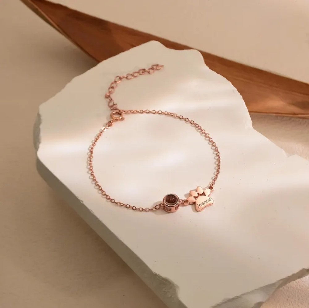 Personalisierte Projektionskette mit Haustierfoto – Schmuck Geschenk