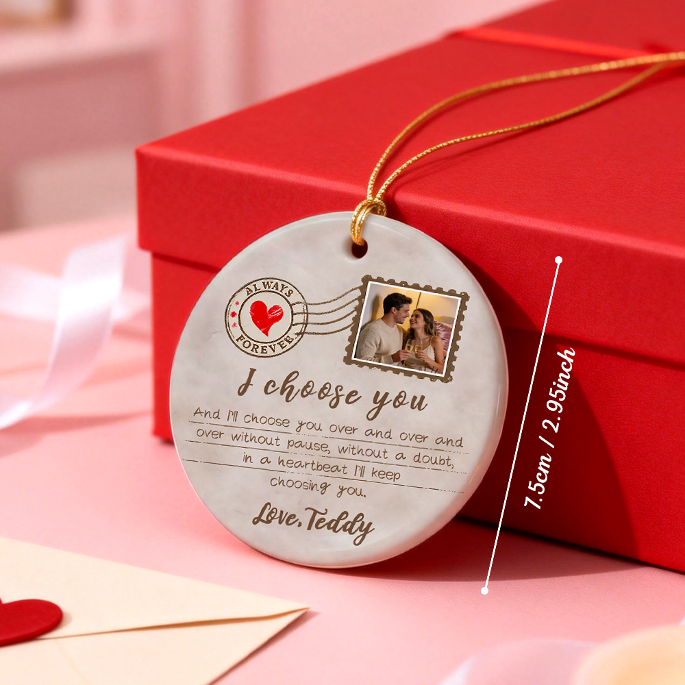 Personalisierter Jubiläumsschmuck Für Paare Mit Foto Und Text – Valentinstagsgeschenk