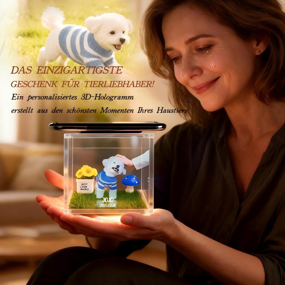 Digitales Hologramm-Haustierhaus – Personalisierte Gedenkstätte für Ihr Tier