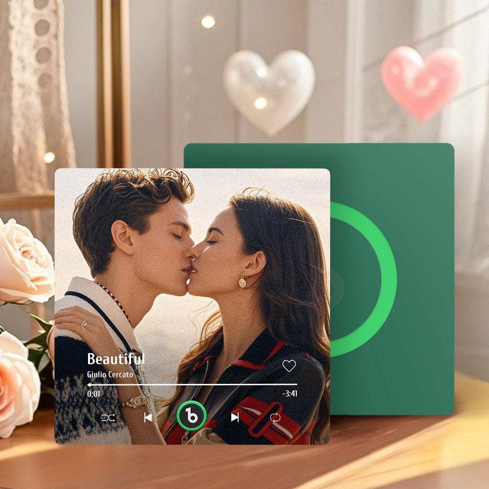 Benutzerdefinierter Musik-kühlschrankmagnet, Neues Upgrade, Bunter Rahmen, Album-kühlschrankmagnet, Musik-wandfotoaufkleber, Musikbewegung, Die Abgespielt Werden Kann, Valentinstagsgeschenk - CustWitDE