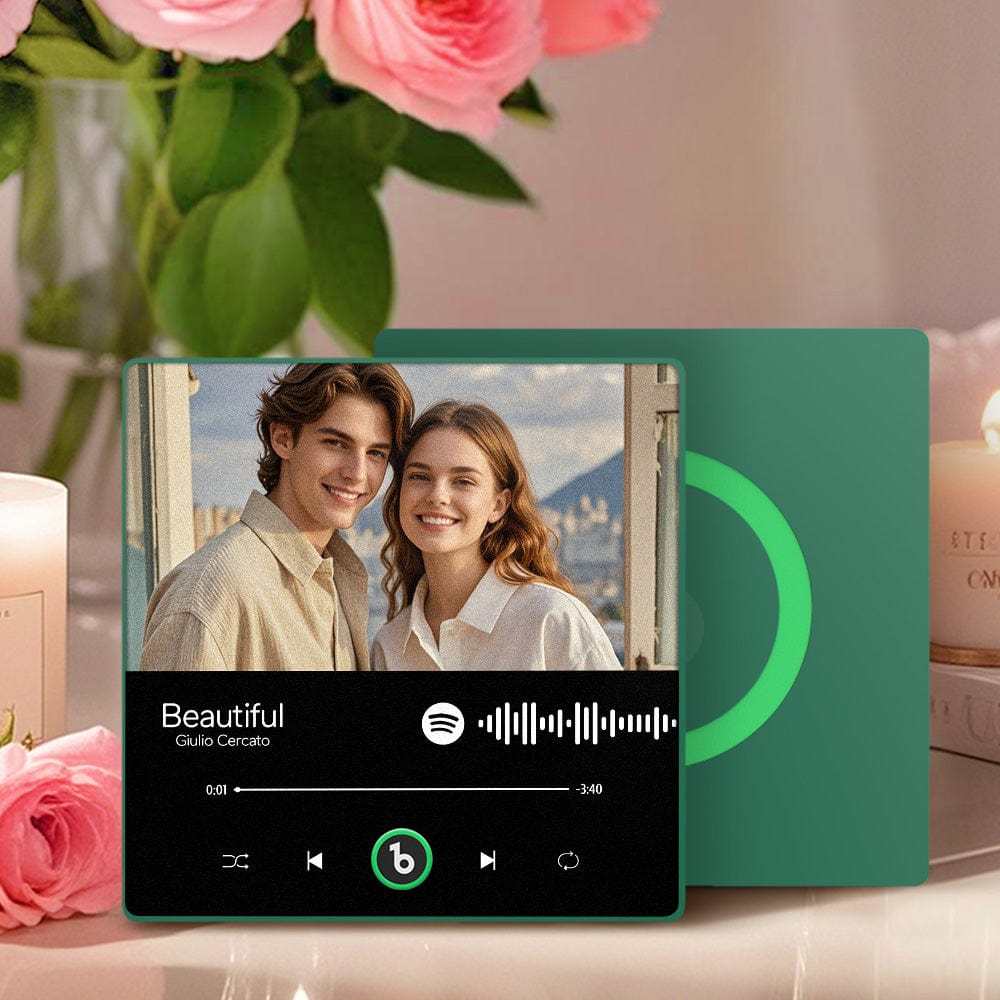 Benutzerdefinierter Musik-kühlschrankmagnet, Album-kühlschrankmagnet Mit Song-musik-wandfoto-aufkleber, Musikbewegung, Die Abgespielt Werden Kann, Valentinstagsgeschenk - CustWitDE