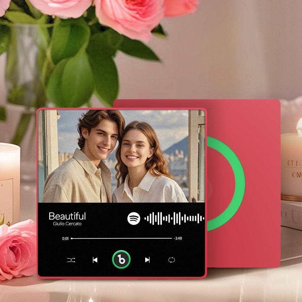 Benutzerdefinierter Musik-kühlschrankmagnet, Album-kühlschrankmagnet Mit Song-musik-wandfoto-aufkleber, Musikbewegung, Die Abgespielt Werden Kann, Valentinstagsgeschenk - CustWitDE