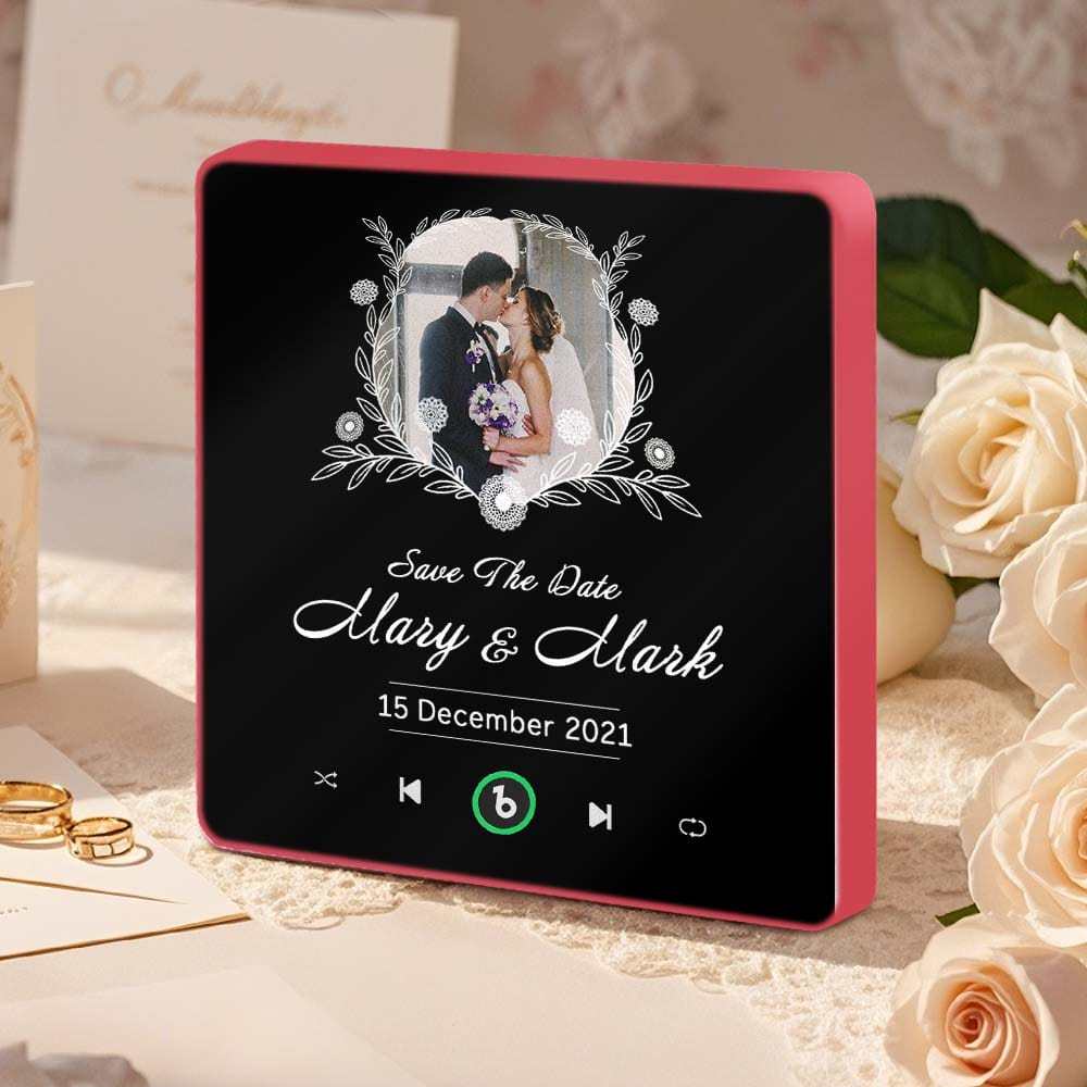 Musik-kühlschrankmagnet, Individuelle Hochzeitsgeschenke Für Paare, Personalisierte Musikmagnete Können Lieder Abspielen - CustWitDE
