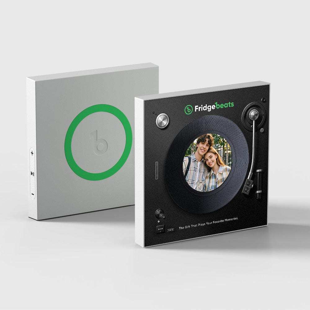 Kühlschrankmagnet Mit Musik Und Foto, Kann 1–6 Vinyls Und Songs Personalisieren. - CustWitDE