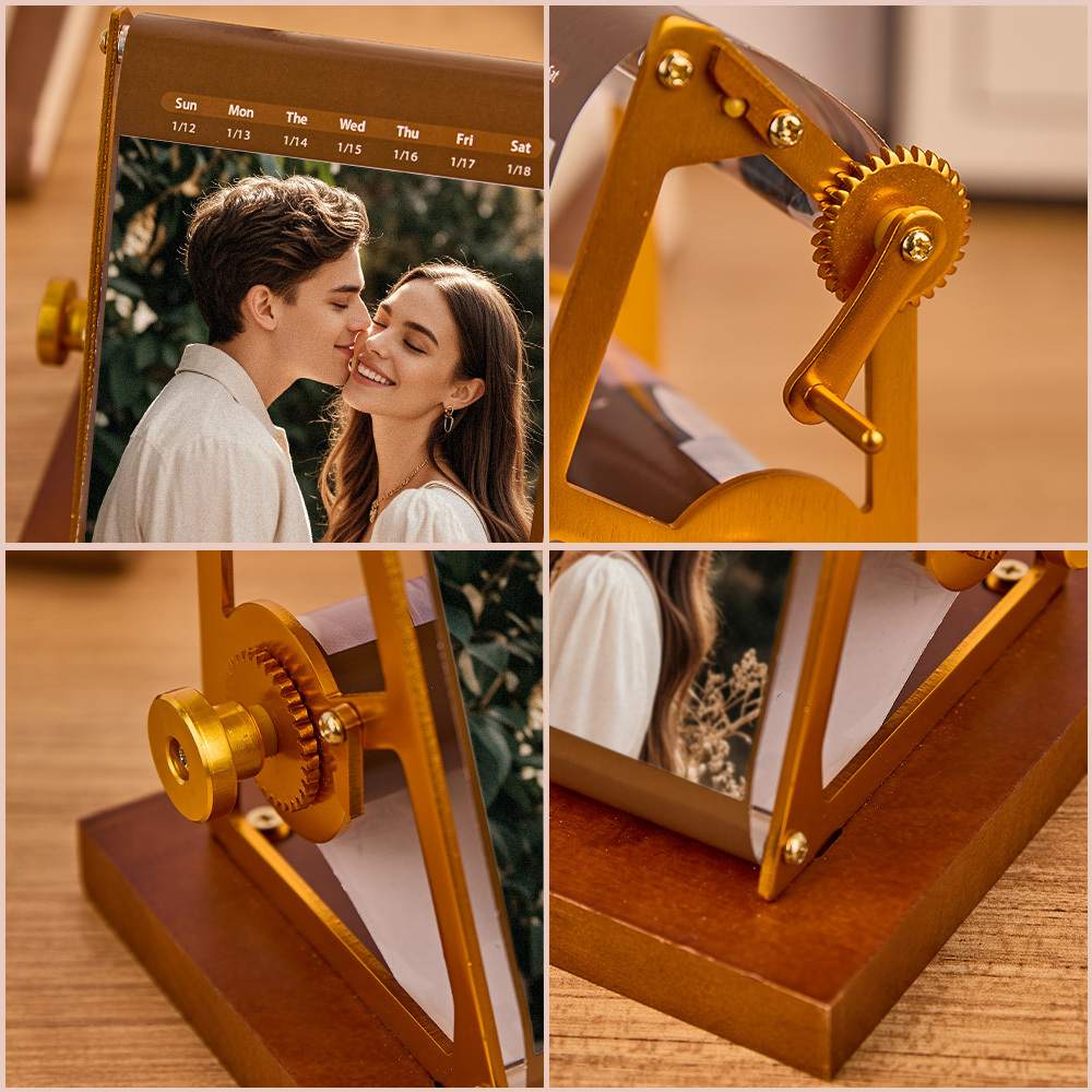 Custom Photo Hand-Crank Mechanical Calendar