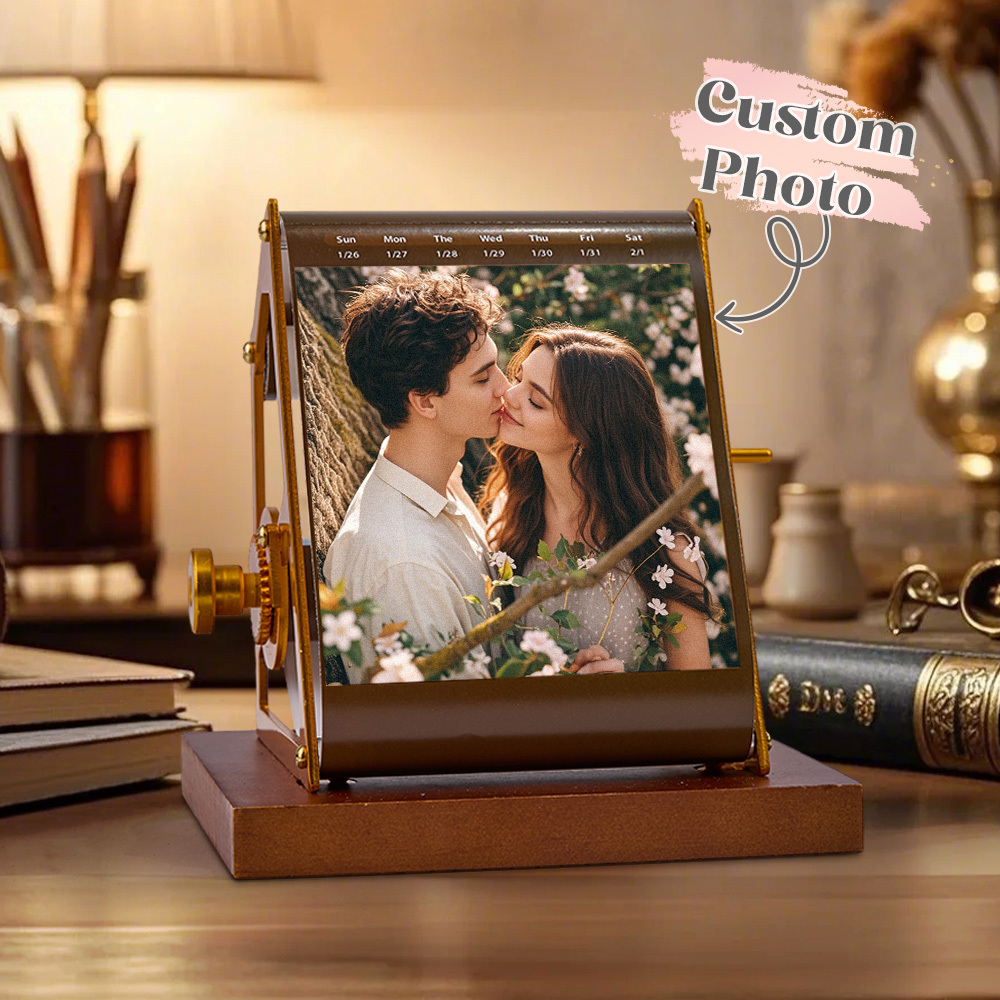 Custom Photo Hand-Crank Mechanical Calendar