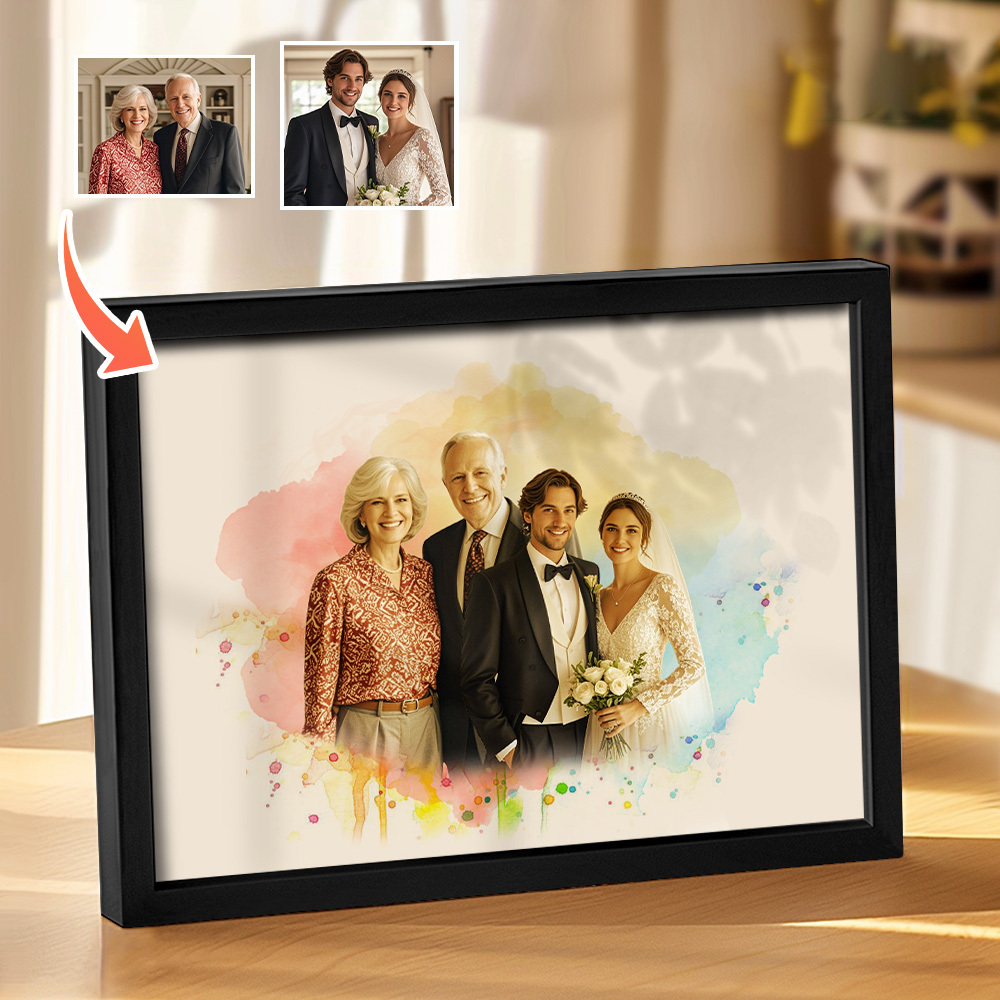 Custom Merge Family Photos Decor Combine Photos To Family Portrait Personalized Memorial Gift, Mother's Day Gift