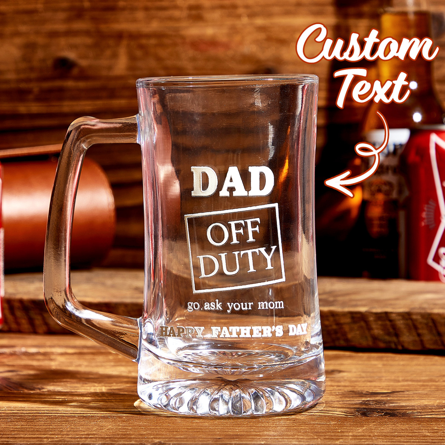 Personalisierter Bierkrug mit Gravur – Individuelles Geschenk für Papa