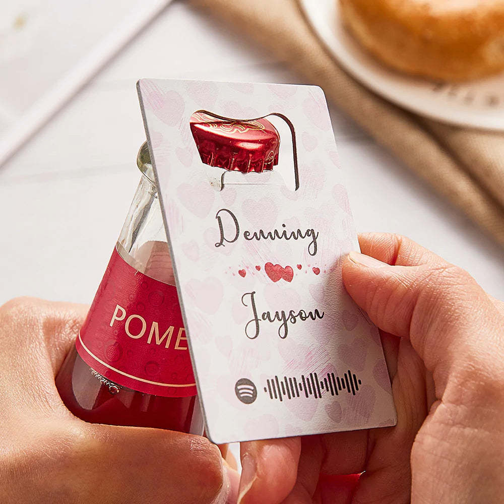 Personalisierter Flaschenöffner mit Spotify-Code – Graviertes Geschenk für Musikliebhaber