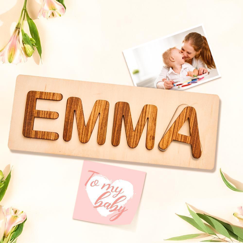 Personalisierte Namenspuzzles Aus Holz, Individuelles Holzpuzzle Für Kinder, Holzspielzeug - CustWitDE