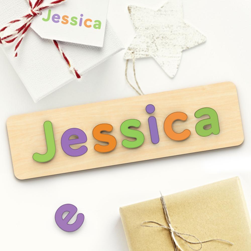 Personalisiertes Namenspuzzle Aus Holz – Individuelles Namenspuzzle-spielzeug Für Kleinkinder - CustWitDE