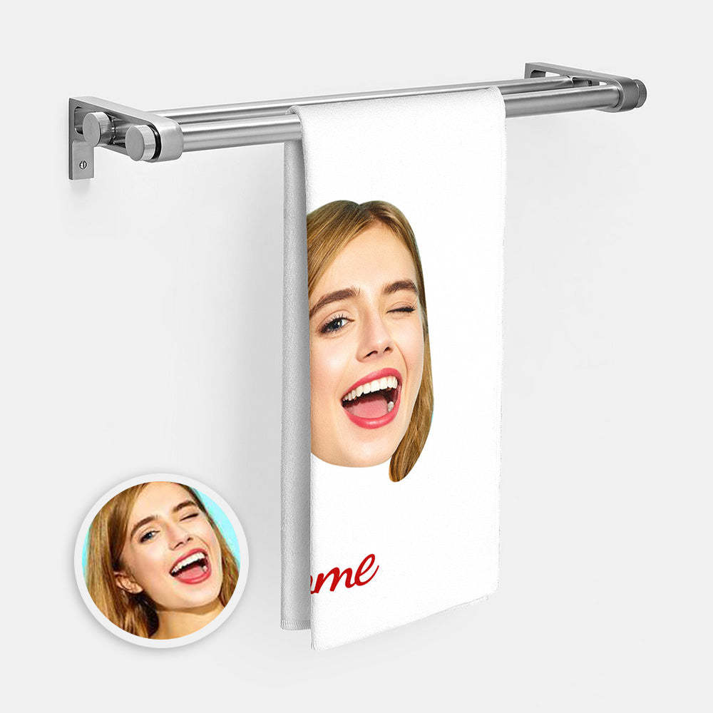 Strandtuch Mit Individuellem Gesicht Und Namen, Personalisiertes Foto-strandtuch, Lustiges Geschenk - CustWitDE