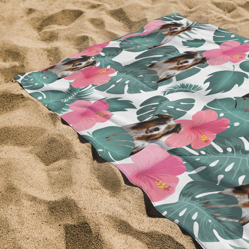 Strandtuch Mit Individuellem Foto Für Hunde - CustWitDE