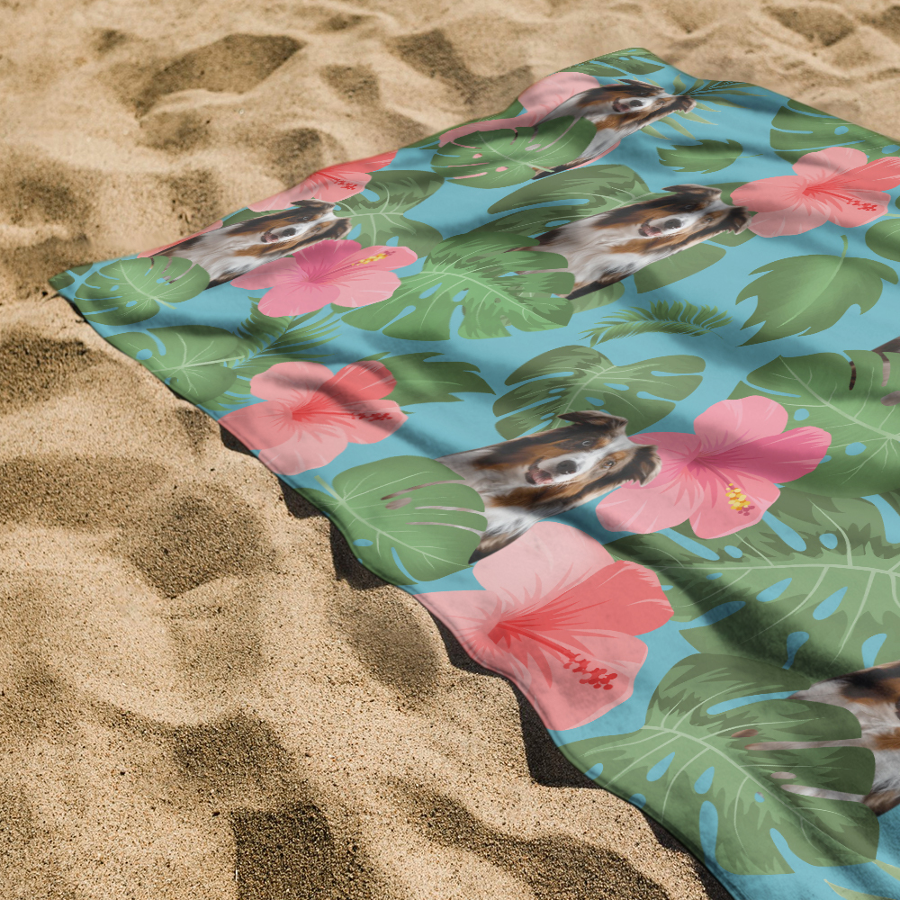Strandtuch Mit Individuellem Foto Für Hunde - CustWitDE