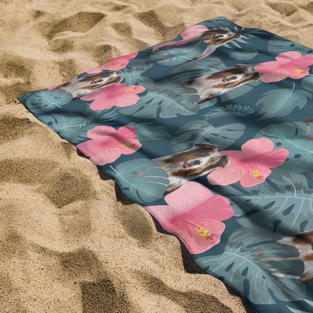 Strandtuch Mit Individuellem Foto Für Hunde - CustWitDE